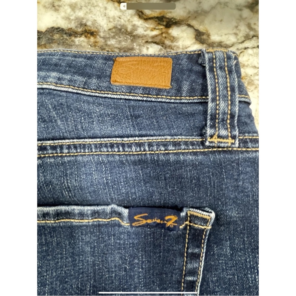 Seven7 Indigo Denim Jean Shorts women’s size 10 - Picture 7 of 9